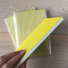 Yellow Practice Block for Stamp Carving (incl tracing paper)
