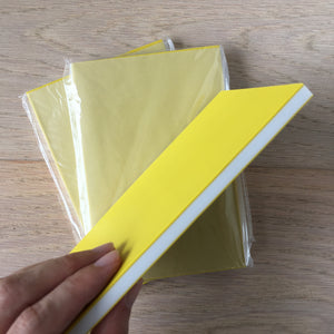 Yellow Practice Block for Stamp Carving (incl tracing paper)
